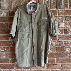 Magellan Outdoors Men's Short-Sleeve Button-Down Shirt - Olive Green